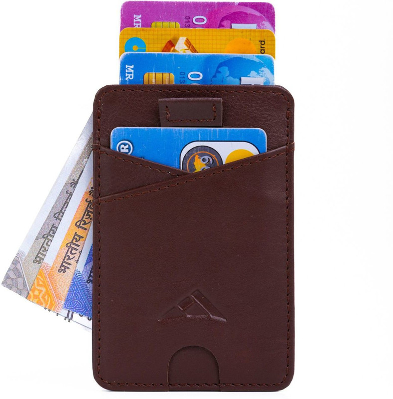 watchstar Men Casual, Formal Brown Genuine Leather Card Holder(9 Card Slots)