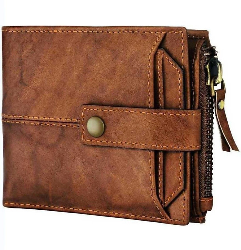 Leder Street Men & Women Travel, Evening/Party Brown Genuine Leather Wallet(12 Card Slots)