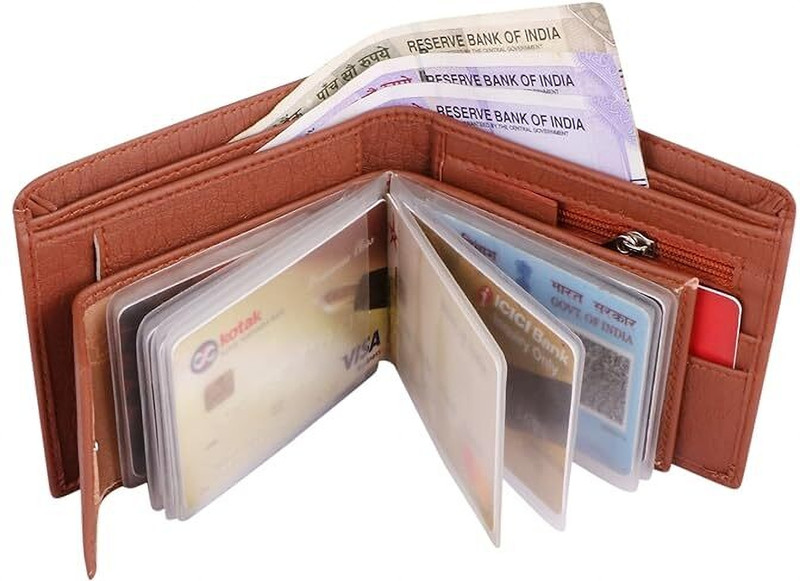 Daller Men & Women Casual, Ethnic, Evening/Party, Formal, Travel, Trendy Black Genuine Leather, Plastic, Artificial Leather, Denim Wallet(10 Card Slots)