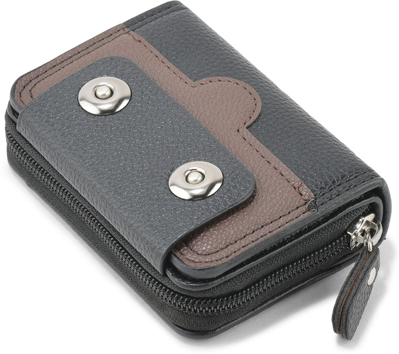 MENSCH Men & Women Casual Brown Artificial Leather Card Holder(15 Card Slots)