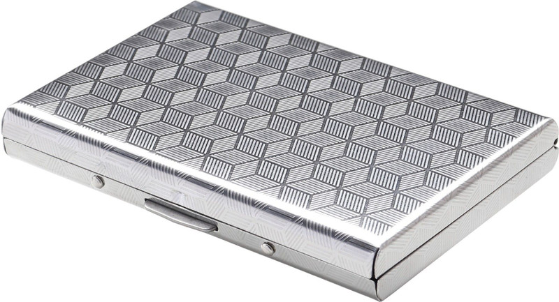 StealODeal Men & Women Silver Aluminium Card Holder(6 Card Slots)