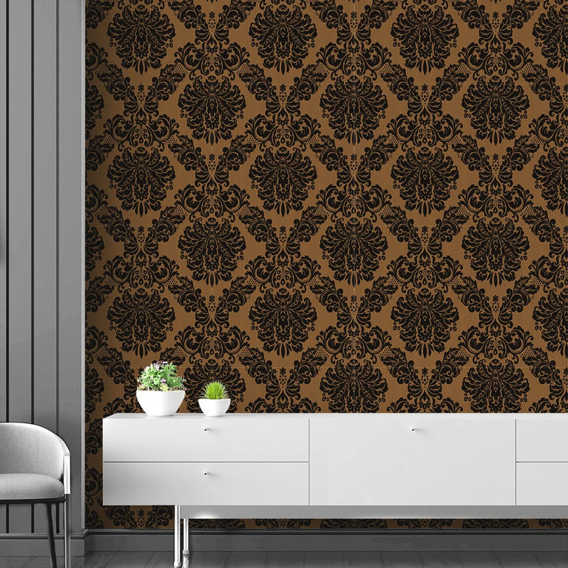 doodad 300 cm x 45 cm Waterproof Classics Vinyl Wallpaper(Brown)