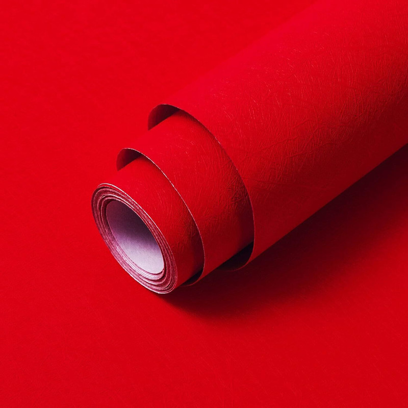 NuWallpaper 45 cm x 300 cm Waterproof Decorative Vinyl Wallpaper(Red)