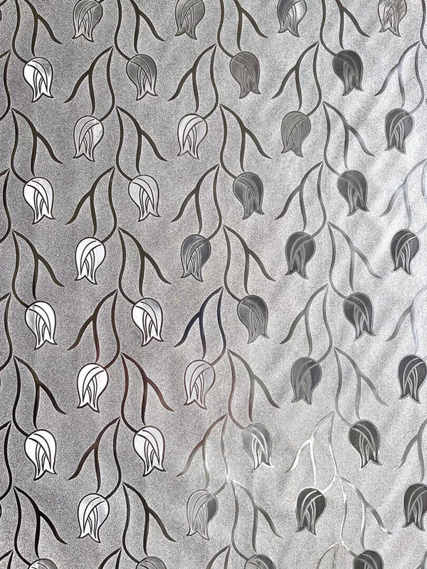 SV collections 400 cm x 45 cm Waterproof Floral & Botanical Vinyl Wallpaper(Silver)