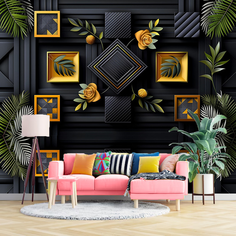 digital print world 230 cm x 40 cm Waterproof Abstract Vinyl Wallpaper(Multicolor)