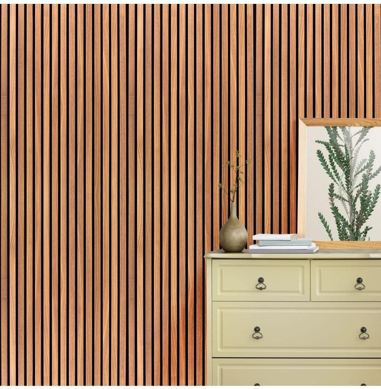 Skhemet 250 cm x 45 cm Waterproof Nature Vinyl Wallpaper(Brown)