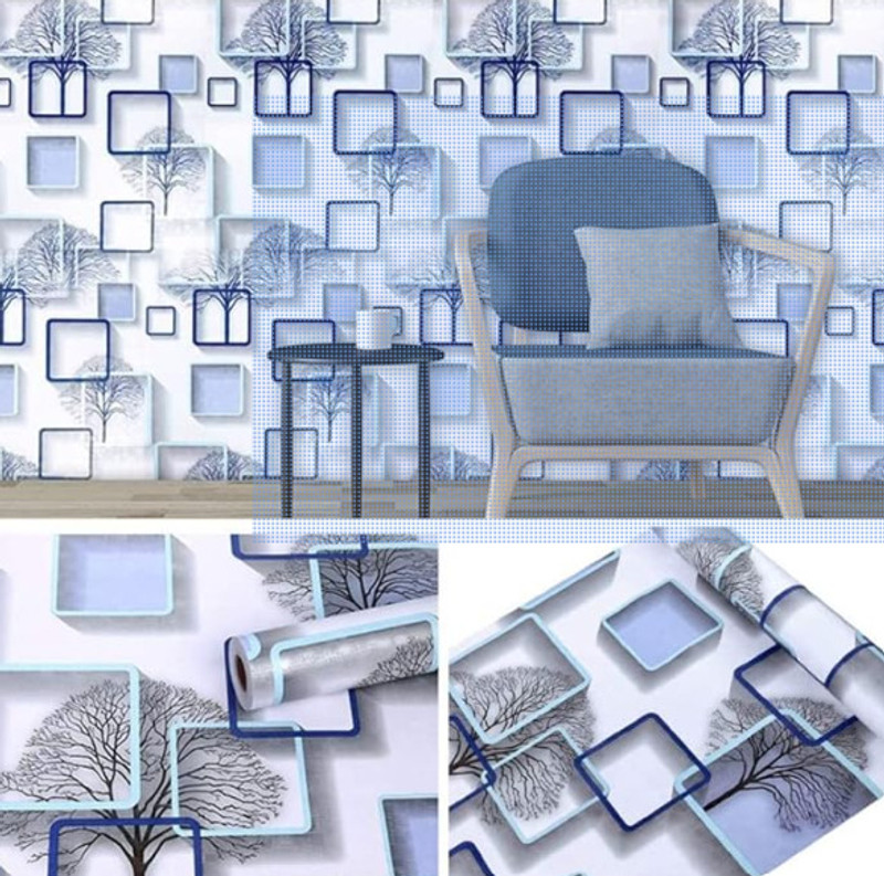 Wallgenics 500 cm x 45 cm Waterproof Decorative Vinyl Wallpaper(Multicolor)