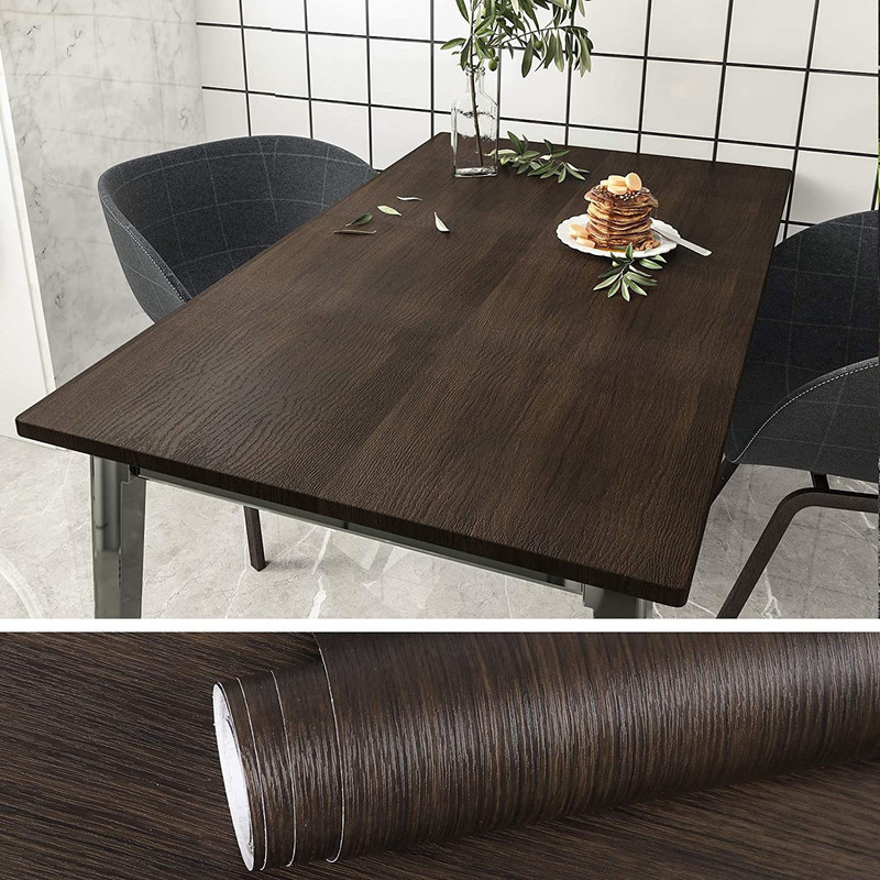 GreeWelt 244 cm x 41 cm Waterproof Abstract Vinyl Wallpaper(Brown)