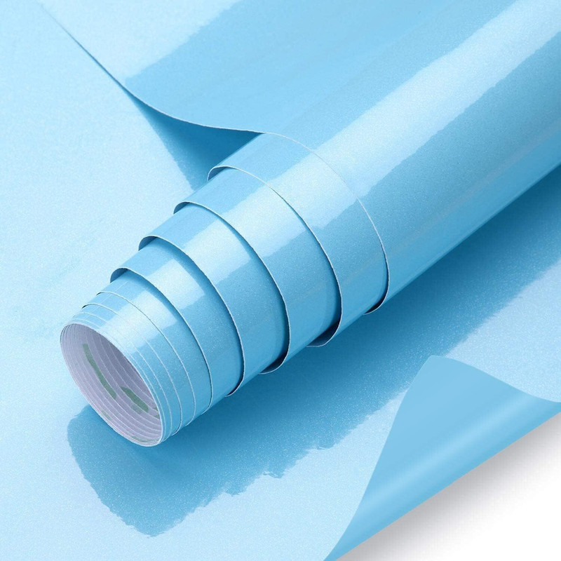 SUPERFAB 121.92 cm x 60 cm Waterproof Decorative Vinyl Wallpaper(Blue)