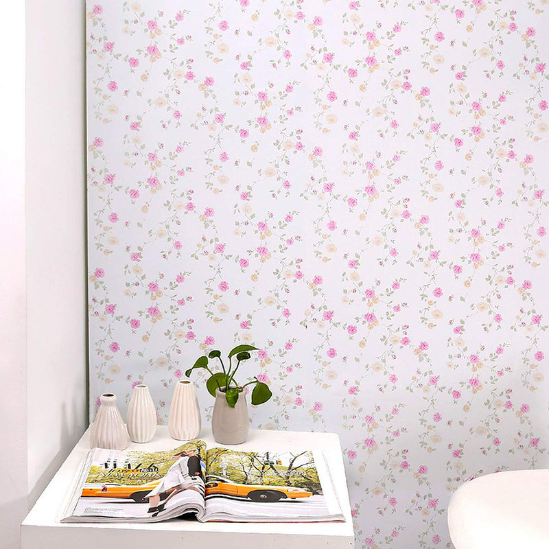WallBerry 500 cm x 40 cm Waterproof Abstract Vinyl Wallpaper(White)