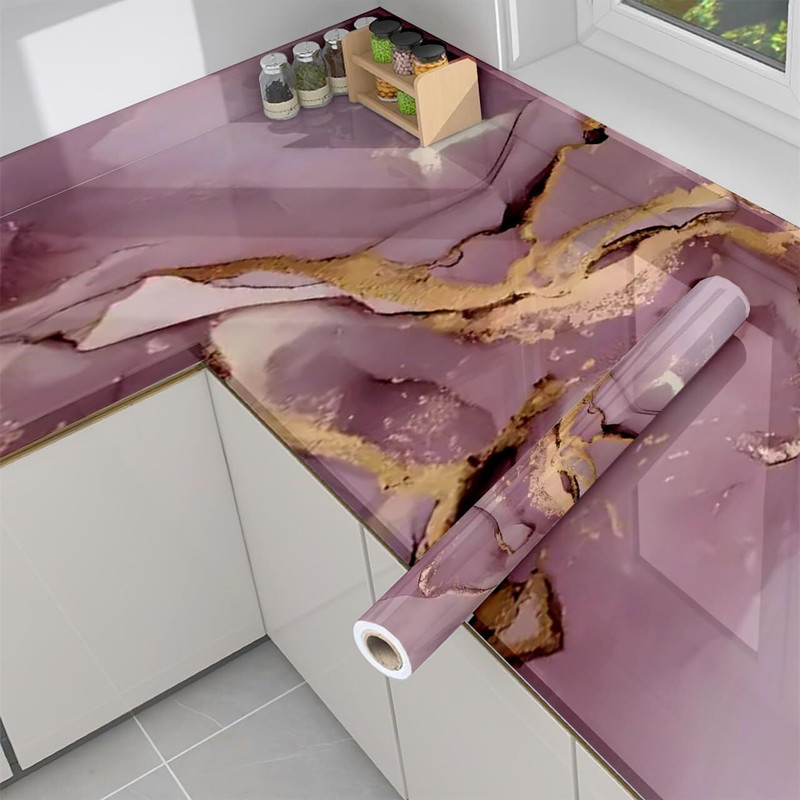 GMEE 60 cm x 200 cm Waterproof Animation & Cartoons Vinyl Wallpaper(Pink, Gold)