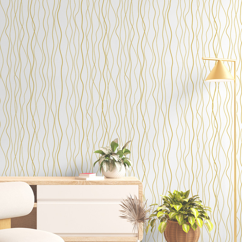 doodad 1000 cm x 45 cm Waterproof Decorative Vinyl Wallpaper(Yellow)