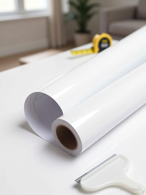 ELECSA 121 cm x 60 cm Waterproof Nature Vinyl Wallpaper(White)