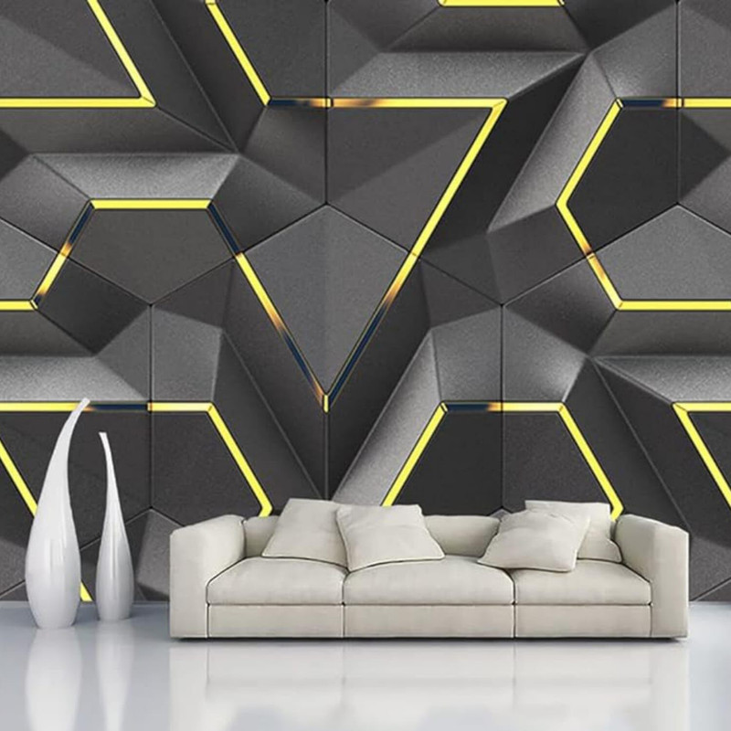 Fiola 1000 cm x 45 cm Waterproof Abstract Vinyl Wallpaper(Black)