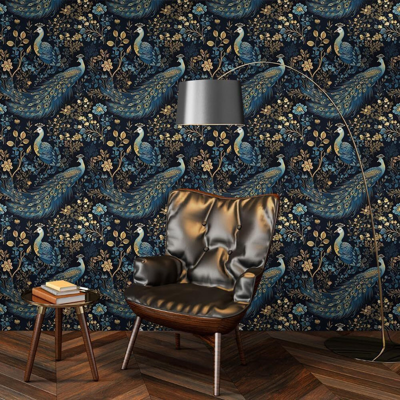 Xy Decor 500 cm x 45 cm Waterproof Decorative Vinyl Wallpaper(Blue)