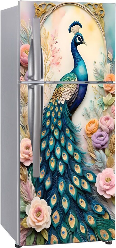 DPS DD Fridge 160 cm x 60 cm Waterproof Art & Paintings Vinyl Wallpaper(Green)