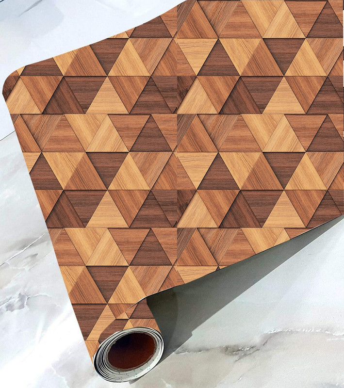 CozyDecor 1000 cm x 30 cm Waterproof Decorative Vinyl Wallpaper(Brown)
