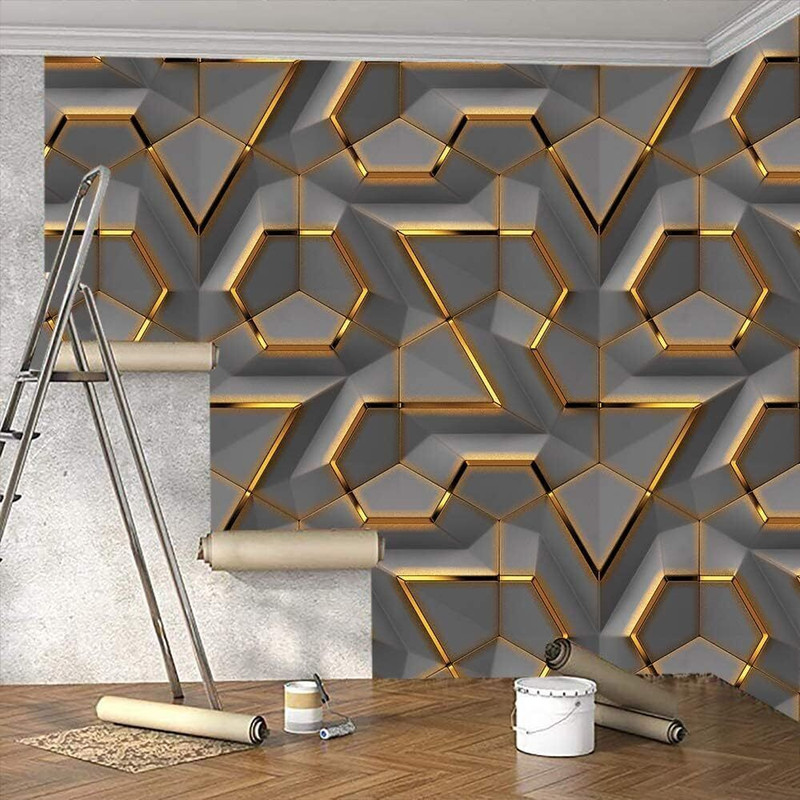 HD PRINT HOUSE 100 cm x 45 cm Waterproof Decorative Vinyl Wallpaper(Brown)