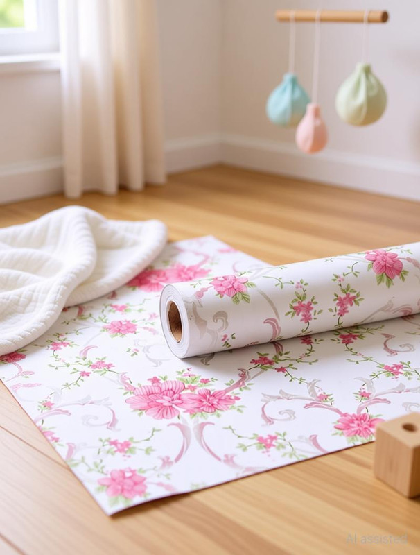 Oren Empower 330 cm x 45 cm Floral & Botanical Paper, Vinyl Wallpaper(Pink)