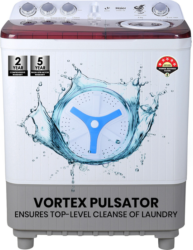 Haier 8.5 kg Oxyi Dry Technology, 1300 RPM, Spray Function, Wash Programs, Magic Filter, Rat Mesh Semi Automatic Top Load Washing Machine Multicolor(HTW85-186)
