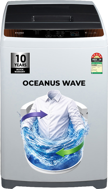Haier 8 kg Moonlight Silver