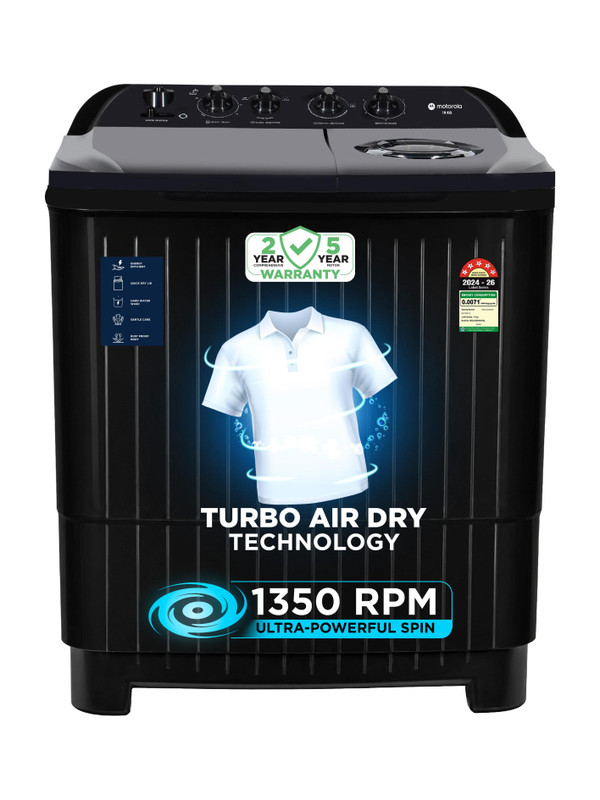 MOTOROLA MTSA1005NNNHBL 10 kg Top load Semi-automatic Washing Machine