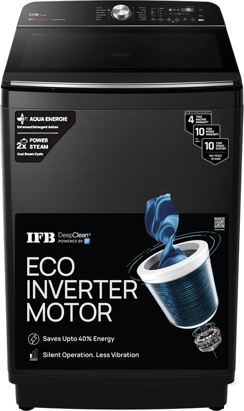 IFB 12 kg 5 Star AI Powered Deepclean Technology with Eco Inverter, Power Steam, Inbuilt Heater, Activmix Fully Automatic Top Load Washing Machine with In-built Heater Blue(TL121RB2SID)