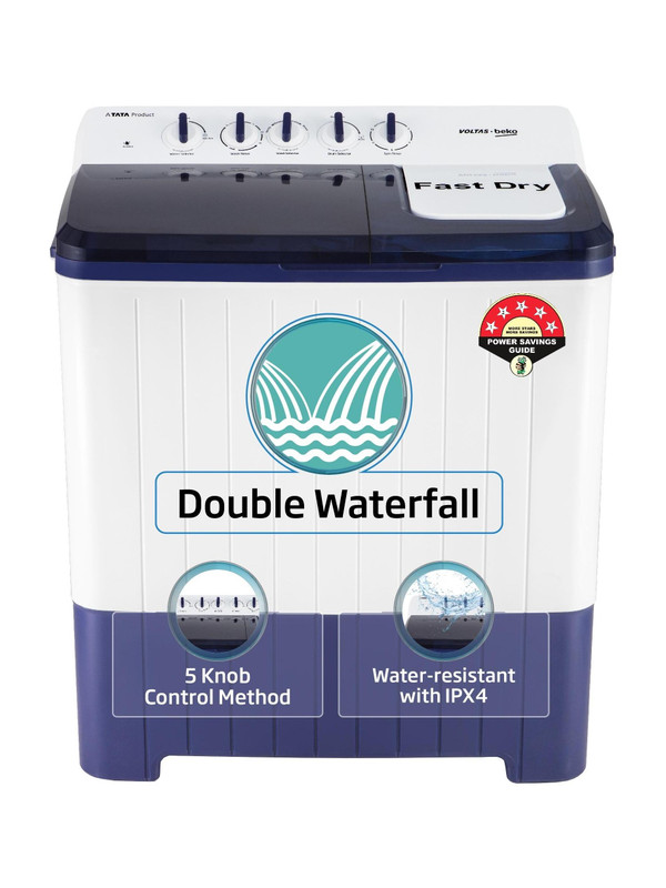 Voltas Beko 12 Kg Semi Automatic Top Load Washing Machine Blue, White(WTT120UPA/BL5KPTD)