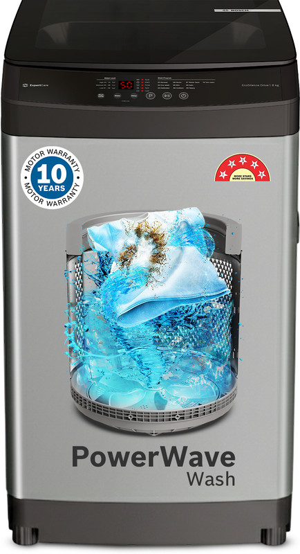 BOSCH 8 kg Fully Automatic Top Load Washing Machine Grey(WOE80AH0IN)