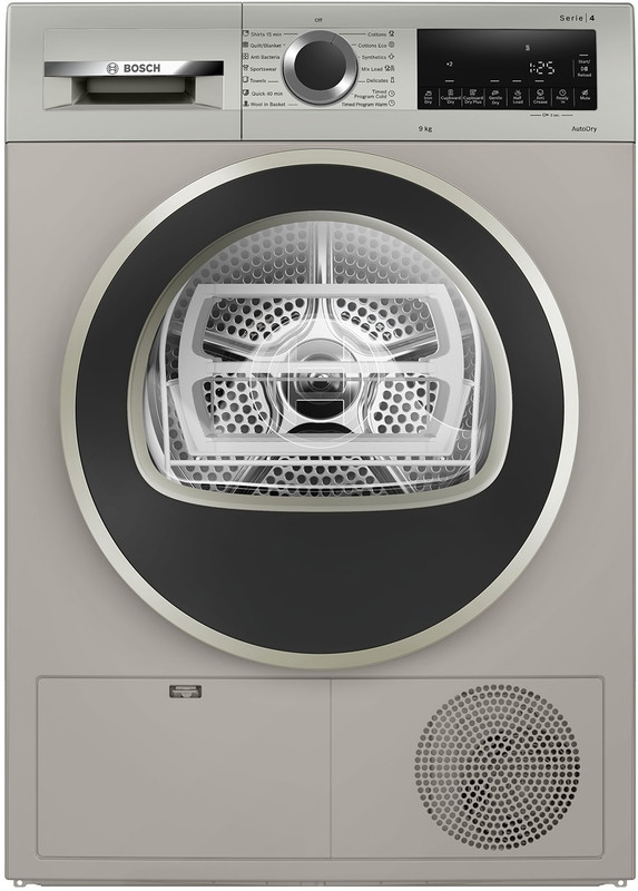 BOSCH 9 kg Heat Pump Tumble Dryer with In-built Heater Grey(WPG24108IN)