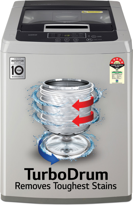 LG 7.5 kg Fully Automatic Top Load Washing Machine Silver(T75SKSF1Z)