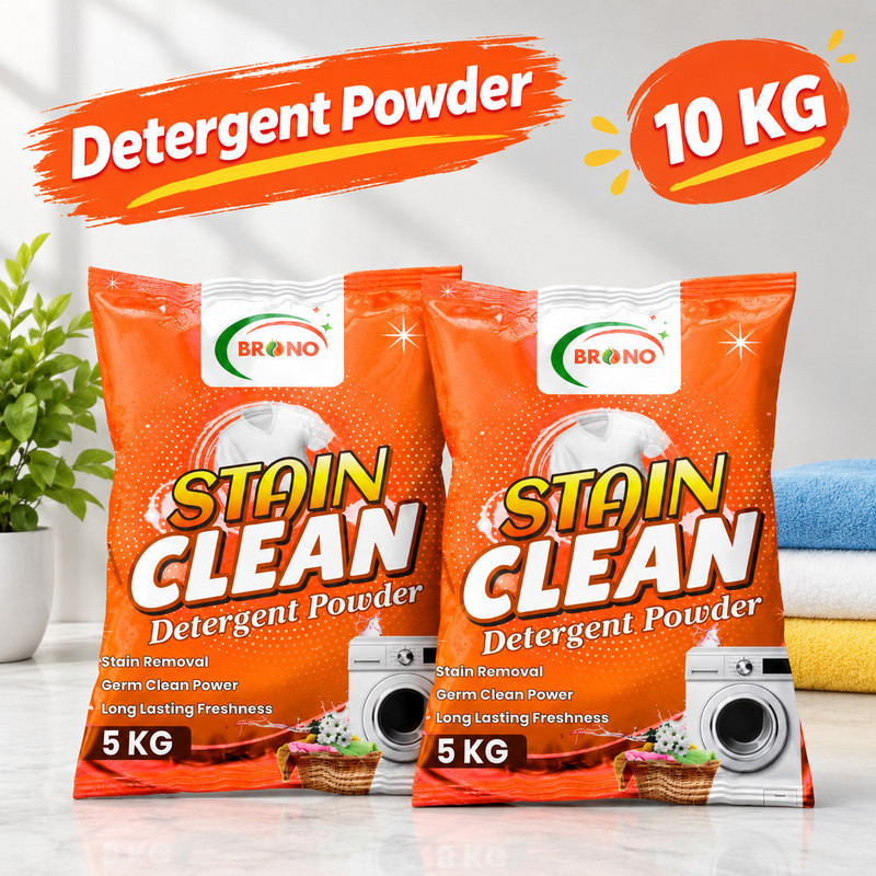 Brono Active Wash Deep Cleaning Detergent Powder Detergent Powder(9.8 kg)