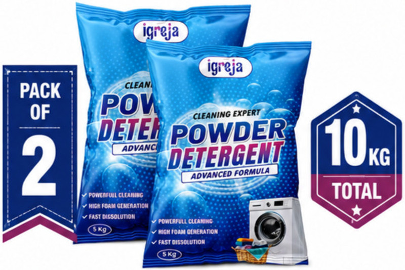 IGREJA Cleaning Expert Multi Purpose Laundry Powder 10 kg Detergent Powder (Fresh)(10 kg)