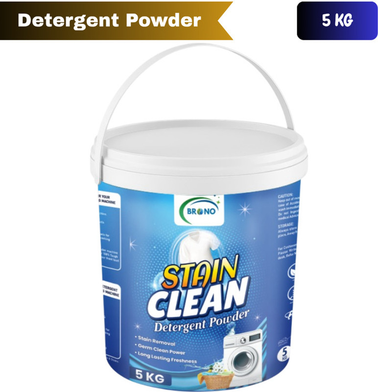 Brono PureFoam Strong Stain Fighter Powder Detergent Powder(5 kg)