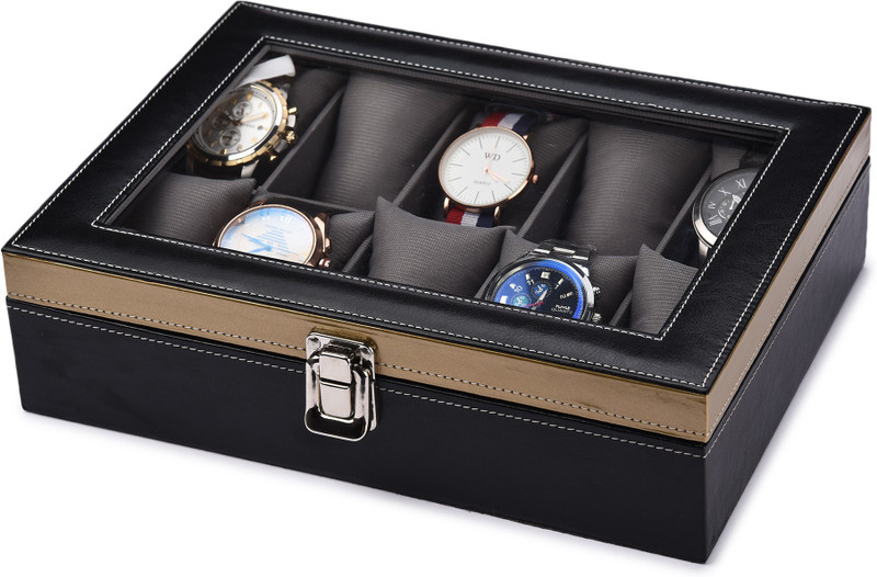 SeaRegal Wrist Watch Organizer Watch Box, Watch Box(muticoloer, Holds 10 Watches)