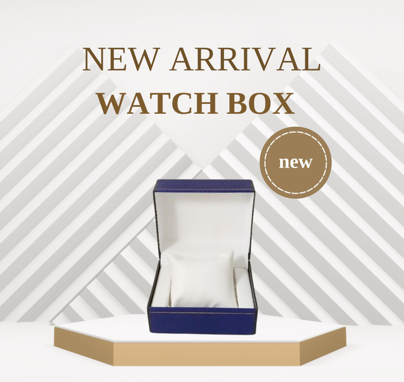 XFOX Single Slote Stylish Watch Box Watch Box(Blue, White, Holds 1 Watch)