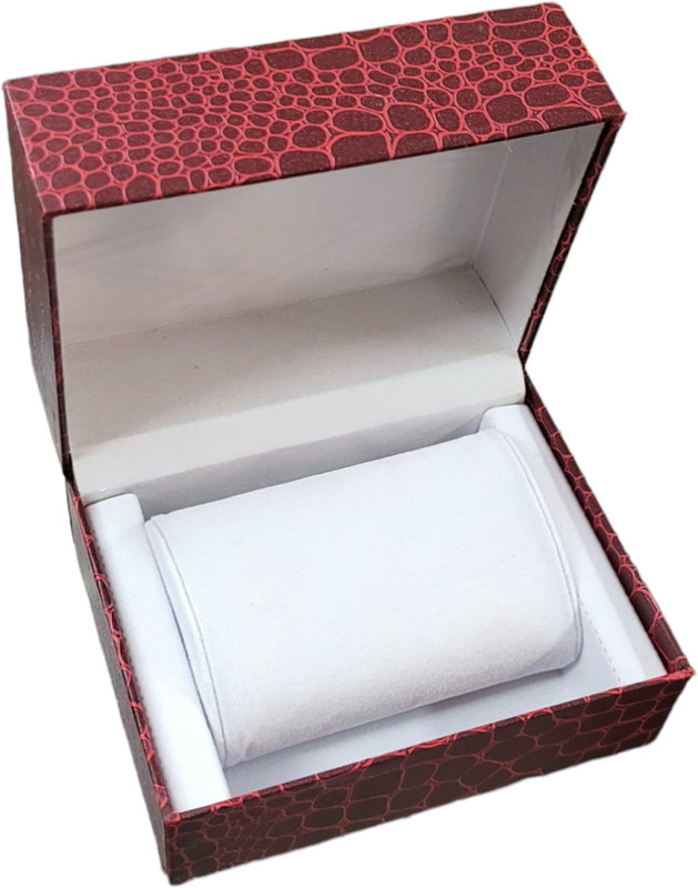 PRONIKS Watch Box case for Couple watches and Single watch Watch Box(Red, Holds 2 Watches)