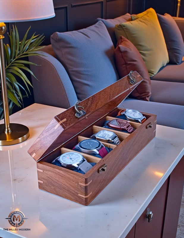 The Milled Modern The Milled Imperial Watch Box(Brown, Holds 10 Watches)