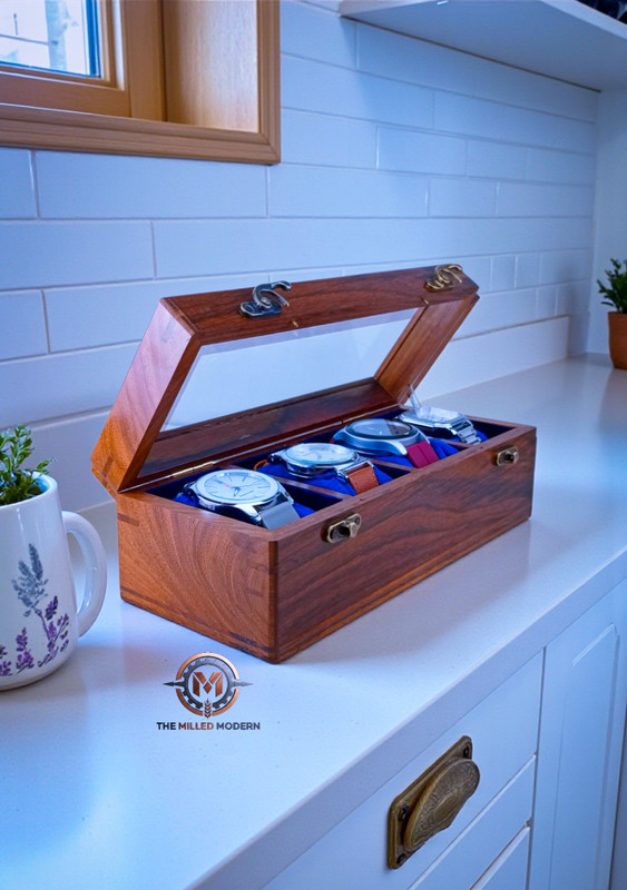 The Milled Modern The Milled Imperial Watch Box(Brown, Holds 10 Watches)
