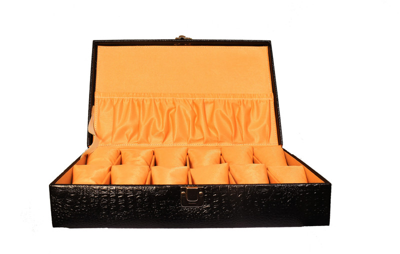 house of common GWC21 Watch Box(Black, Holds 8 Watches)