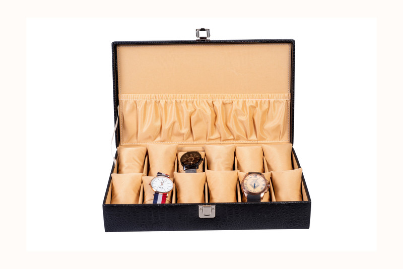 PARALOT New UNISEX TRENDING WATCH CASE/BOX Watch Box(Black, Holds 12 Watches)