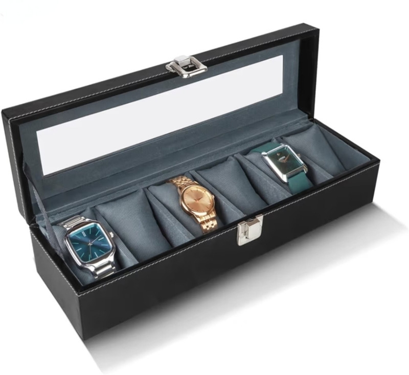 ZedBerry watch box Watch Box(Black, Holds 6 Watches)