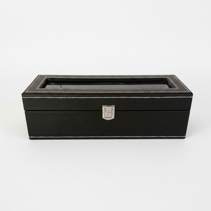 BB BACKBENCHERS WATCH ORGANIZER BOX 6 Watch Box(Black, Holds 6 Watches)