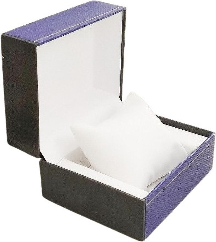 XFOX New Premium Watch Box Watch Box(Blue, White, Holds 1 Watch)