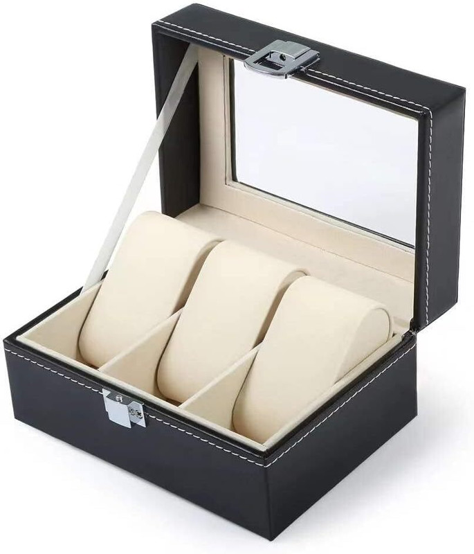 SeaRegal 6 Slot Watch Storage Box Leather Box Storage Case Watch Box(Multicolor, Holds 6 Watches)