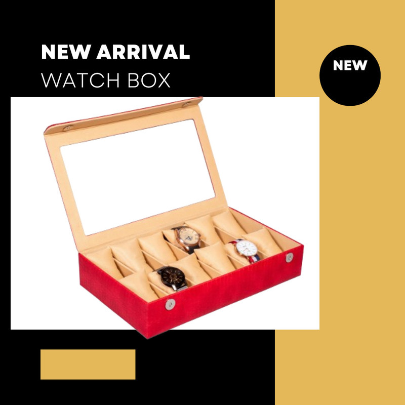 PARALOT New Edition GCWC025 Watch Box(Multicolor, Holds 12 Watches)