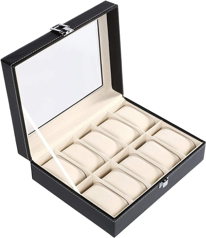 DebRifo 6 Slot Watch Box Watch Box(Multicolor, Holds 6 Watches)