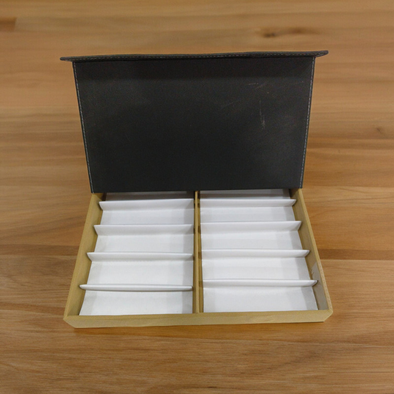 Urban Lens Ultimate Sunglasses/Eyewear II Watches Portable Travelling Storage Designer Tray Watch Box(Black, Brown, Holds 10 Watches)