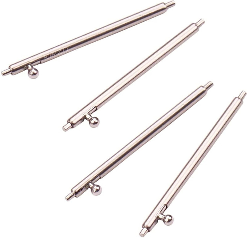 KIPZO 4pc Quick Release Spring Bars pin 24mm Stainless Steel Smart watch pin 24mm 24 mm Stainless Steel Watch Strap(Silver)
