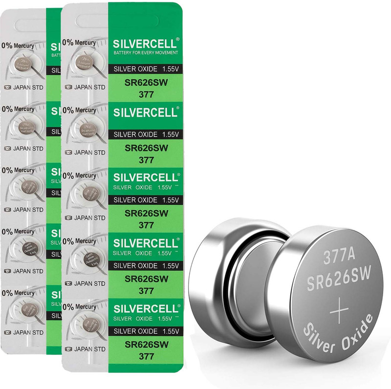 LiveStore SR626SW, LR626, 364A, AG4, 377, 377a - 1.5V Alkaline Battery 20-piece Watch Repair Kit